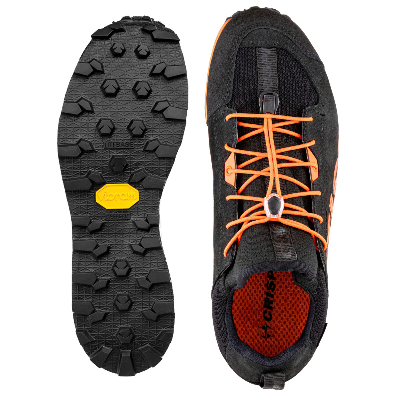 Chaussure Montagne Crispi Attiva Mid Noir Orange  | AKB-4685702