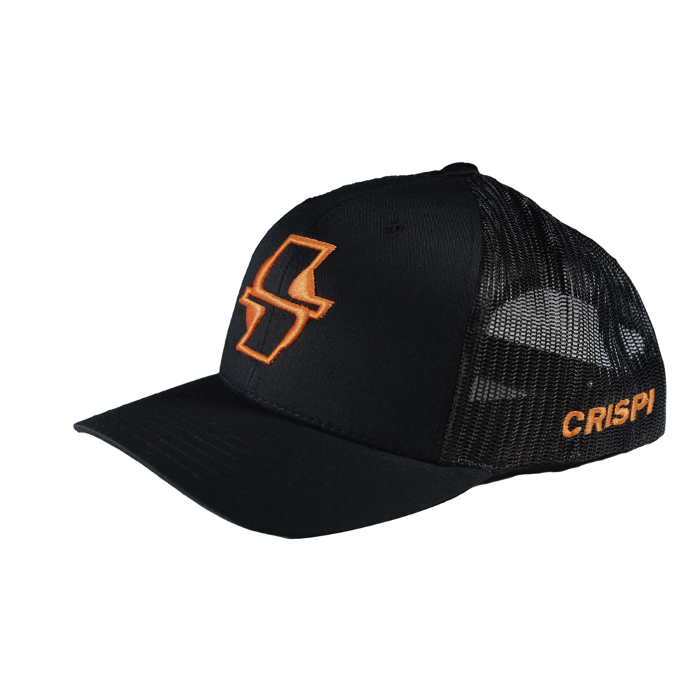 Chapeaux Crispi Black Mesh-Back Noir Orange  | ZQD-0569391